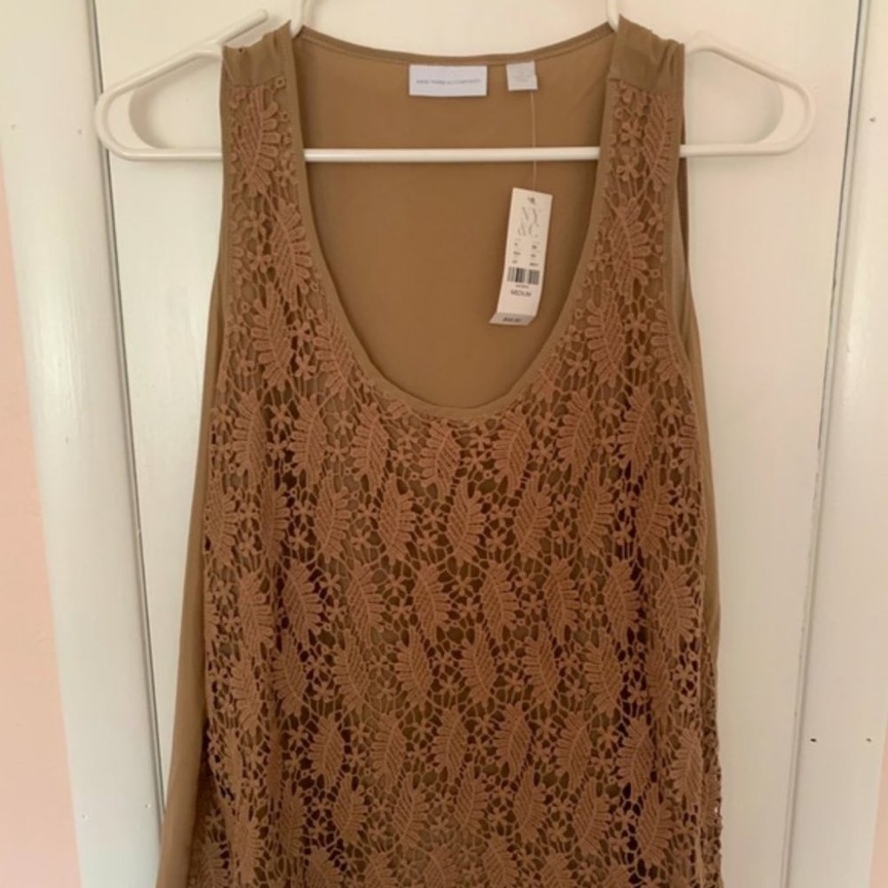 Crochet-lace chiffon flowy top